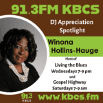 brown green white profile image with pic of Winona Hollins-Hauge and info